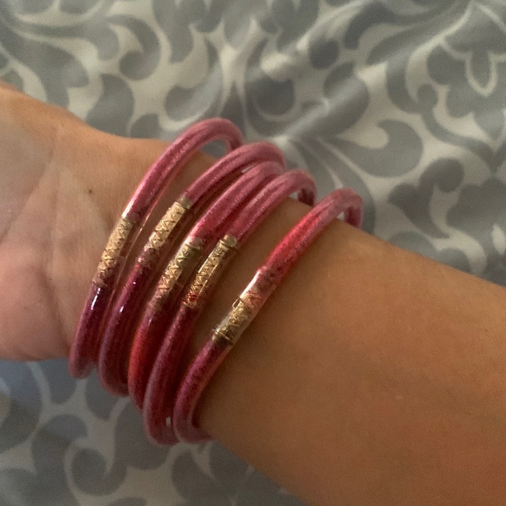 Sither Glitter Jelly Bangles Bracelets Set for Women’s. Set of 5 bangles